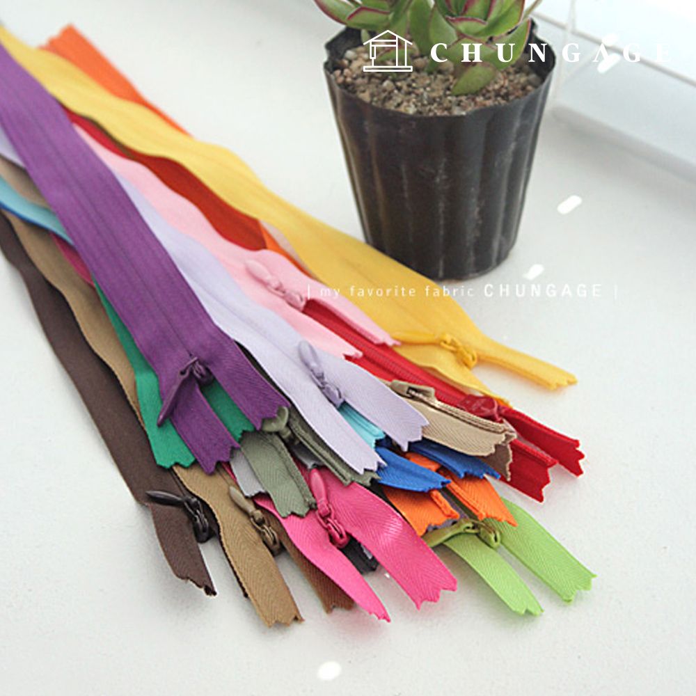 콘솔지퍼 숨은지퍼 25cm 25컬러 이미지