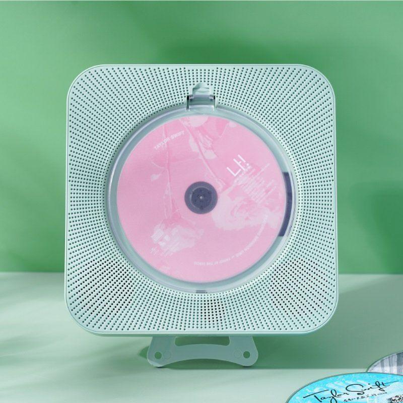 Yuexin CD 플레이어 CD 재생기 벽걸이형 블루투스 스피커 영어 학습 CD 재생 가능 화이트/충전식+커버+블루투스X - 상세 이미지 5
