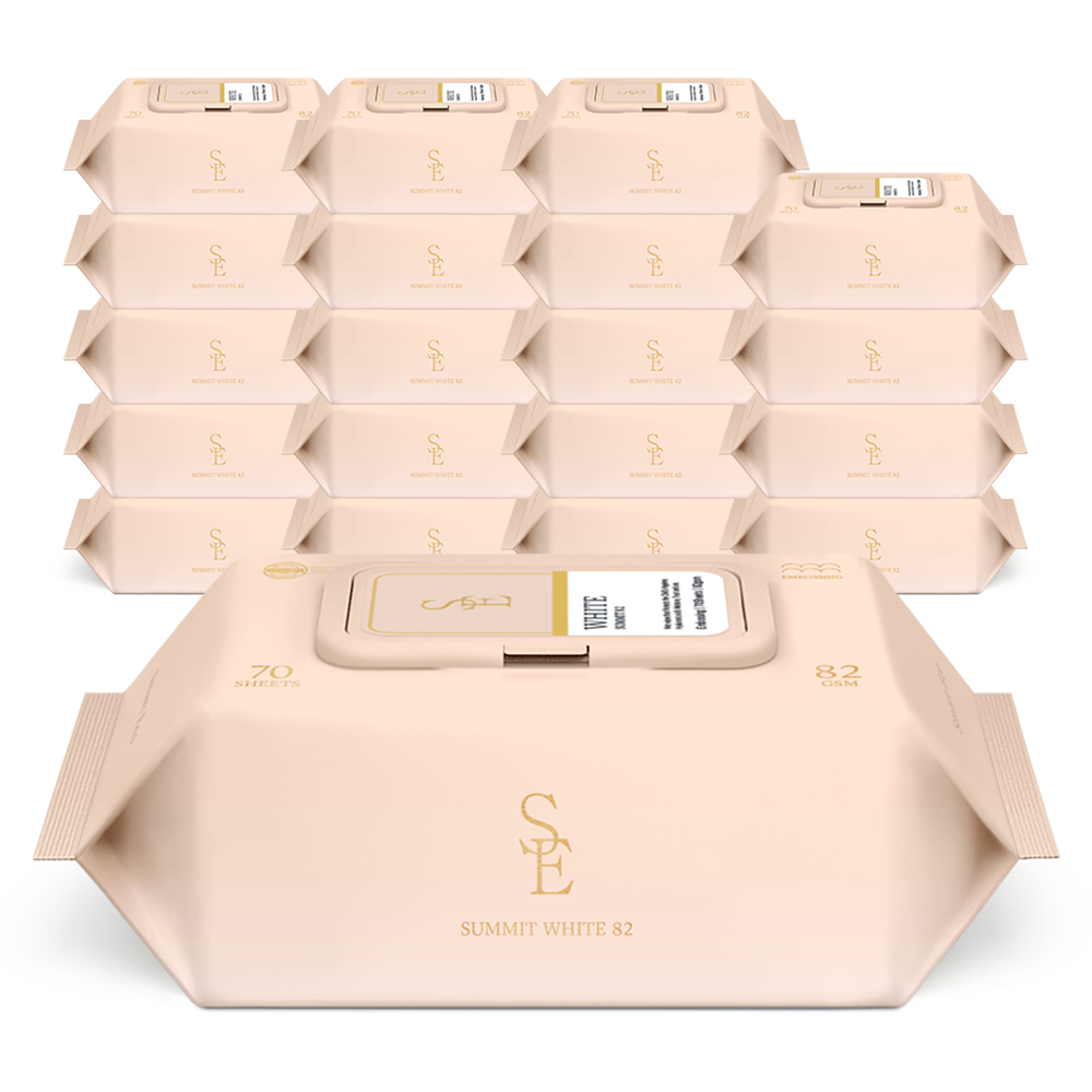 스마트에코 써밋 퍼플 75g 엠보 77매 20팩 캡형 아기 물티슈