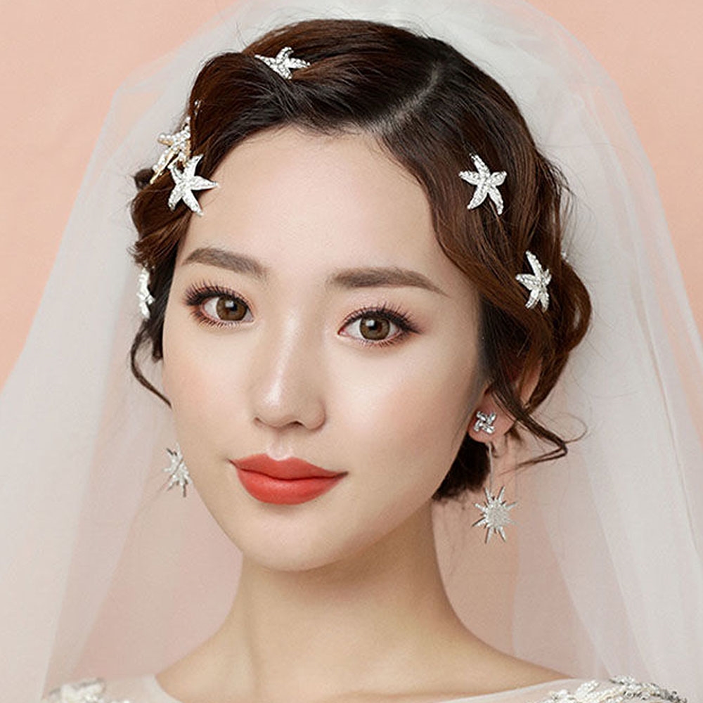불가사리 큐빅u핀 5p U자핀 큐빅실핀핀 머리꽂이 실핀핀 뒤꽂이 유자핀 한복머리핀 실삔 이미지 8
