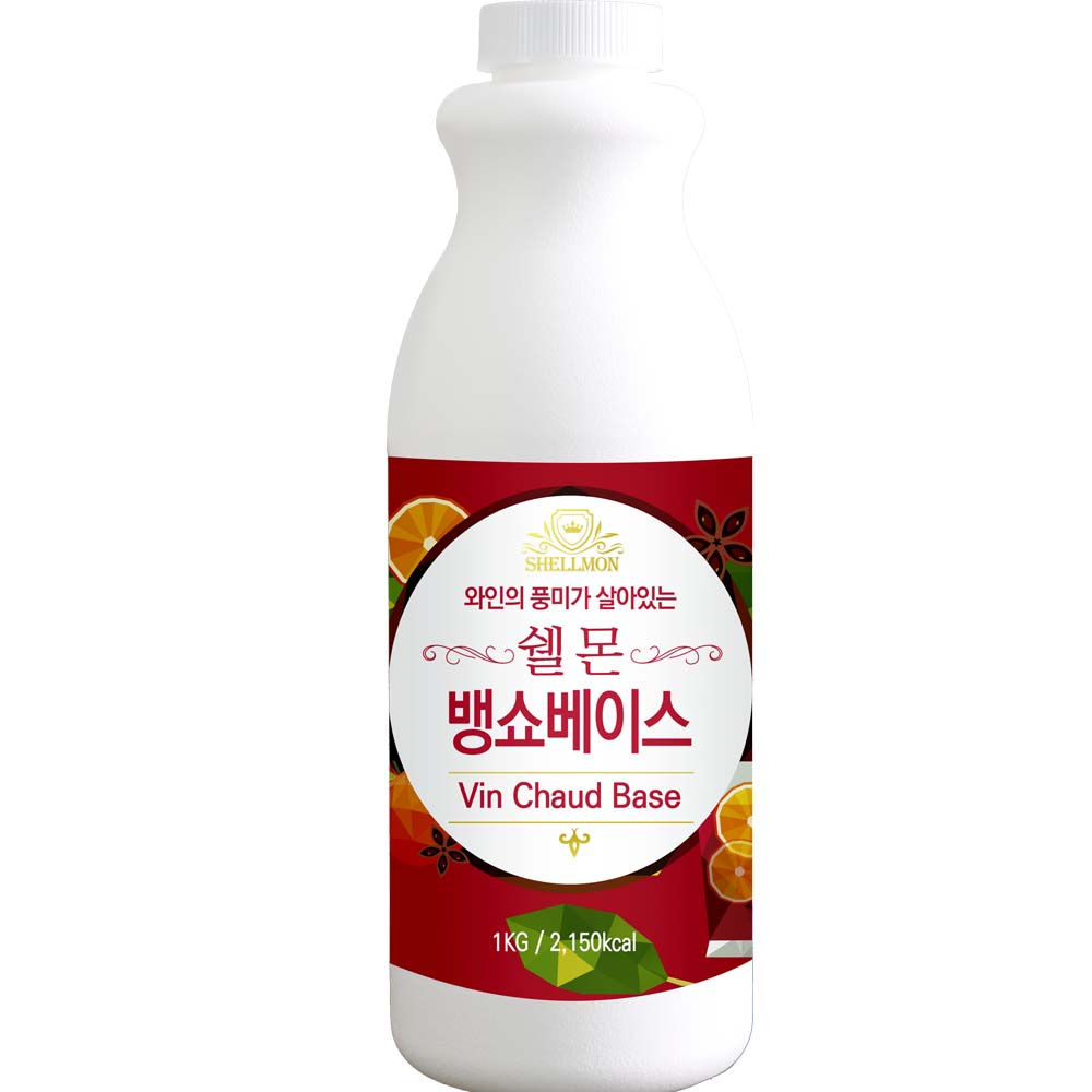 쉘몬 뱅쇼 시럽 농축액 음료베이스 1kg 에이드 스무디 - 상품 이미지