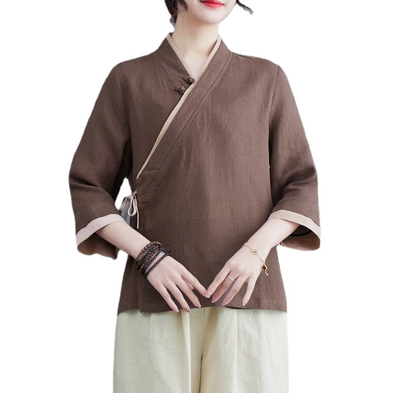 여름 여성 캐주얼 루즈핏 개량한복 상의 - 상세 이미지 5