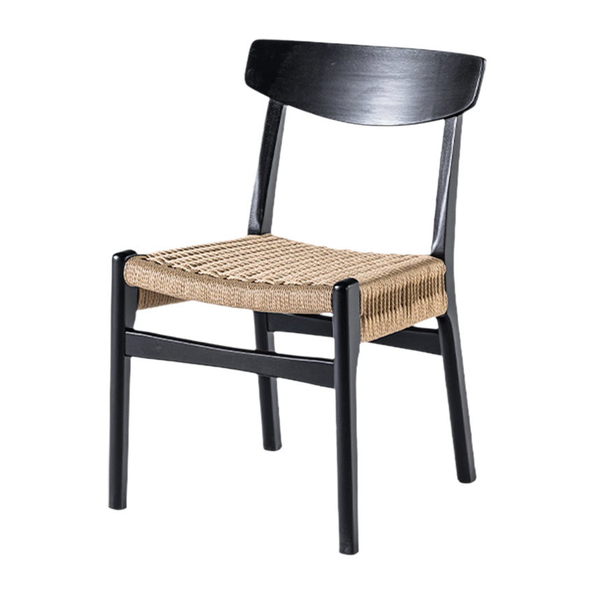 노르딕 라탄 라운드 원목 식탁 체어 Nordic Rattan Chair - 상세 이미지 3
