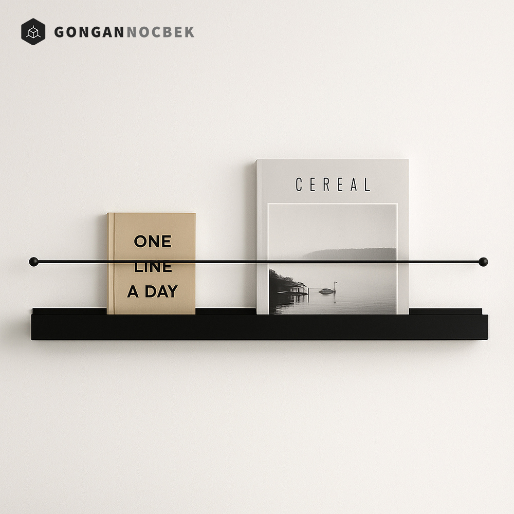 책 선반 거실 다용도 벽걸이 수납 랙 철제 진열 장식대