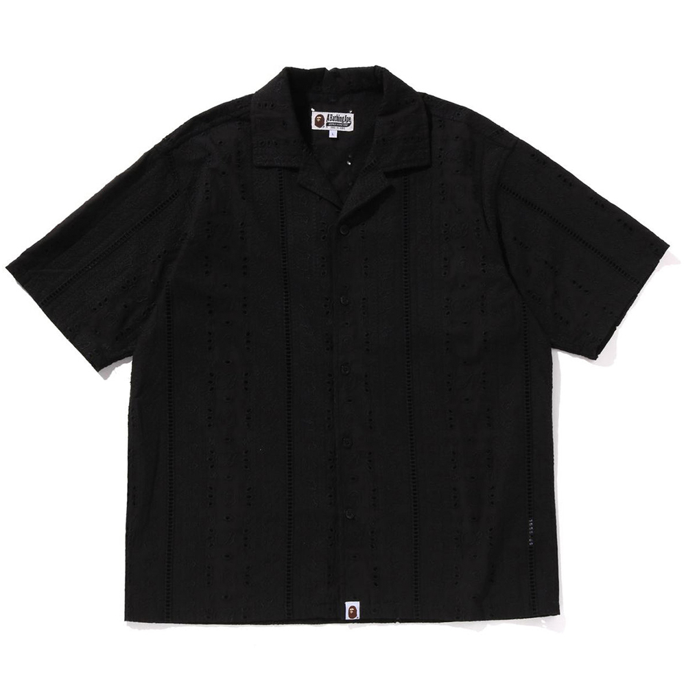 베이프 셔츠 EMBROIDERY OPEN COLLAR SS SHIRT 1L30-132-305 - 상세 이미지 3