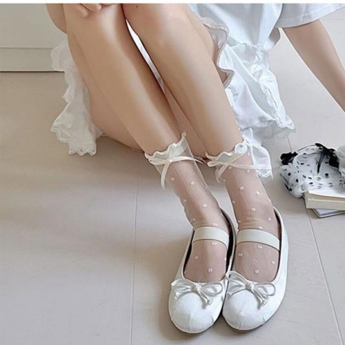 샌들양말코디 다리얇아보이는 안흘러내리는 양말 여름 치마 시스루 이미지 7
