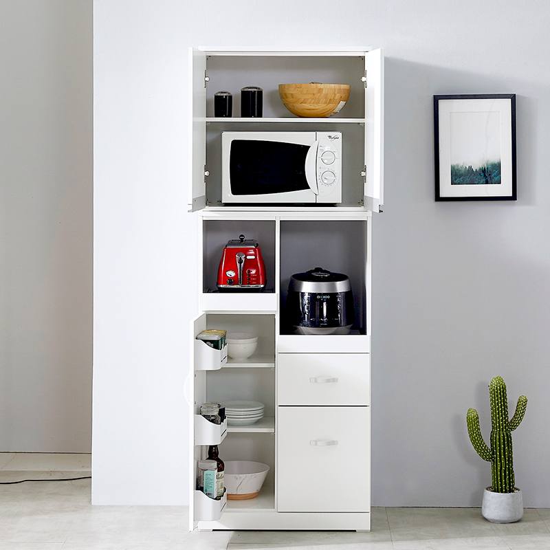 주방 수납장 다기능 렌지대 이렌지 콤보 도어상부장 팀버스리빙 (화이트)