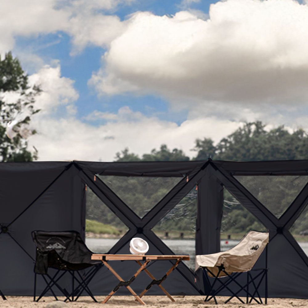 로티캠프 윈드 스크린 블랙코팅 캠핑 대형 바람막이 그늘막 원터치 가림막 SWS