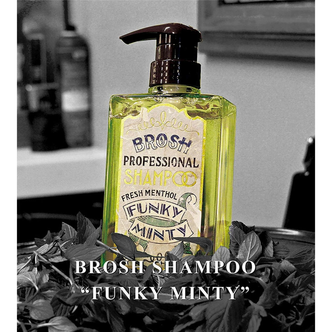 BROSH 브로쉬 SHAMPOO FUNKY MINTY 보타니컬 샴푸 아이스 민트 400ml