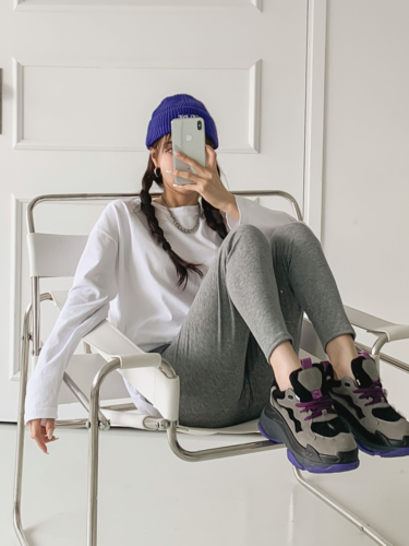 폼나나 Pomnana 슬림핏 기본 무지 트레이닝 골지레깅스 가을 겨울 팬츠 - 상품 이미지