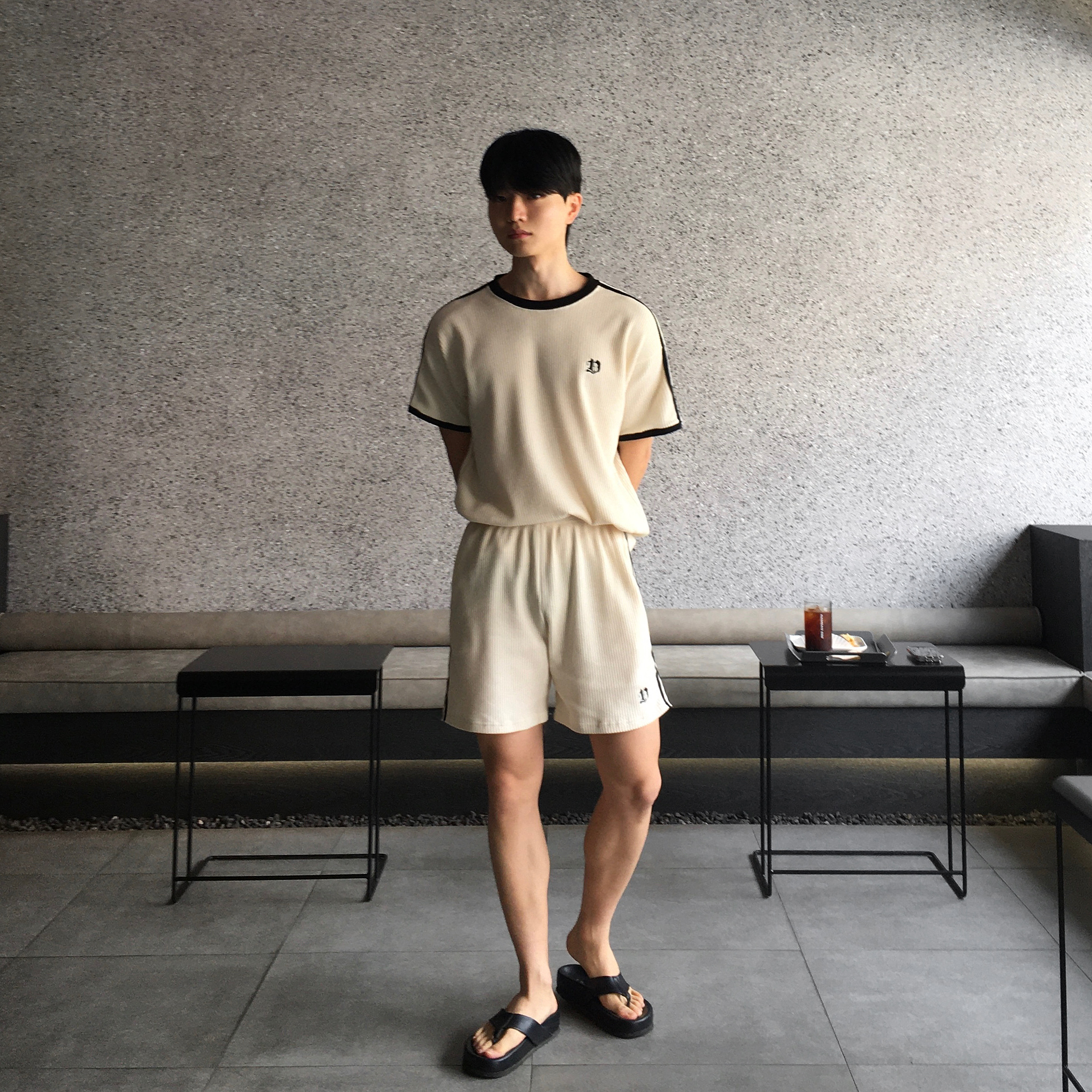 반팔셋업 남자트레이닝세트 러닝복 - 상품 이미지