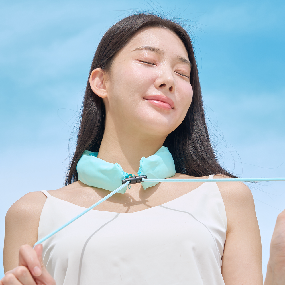 힐링팩토리  쿨민트 나인 넥쿨러 쿨 스카프 쿨링 아이스 넥밴드 여름 골프 얼음 목걸이 민트 - 상세 이미지 2