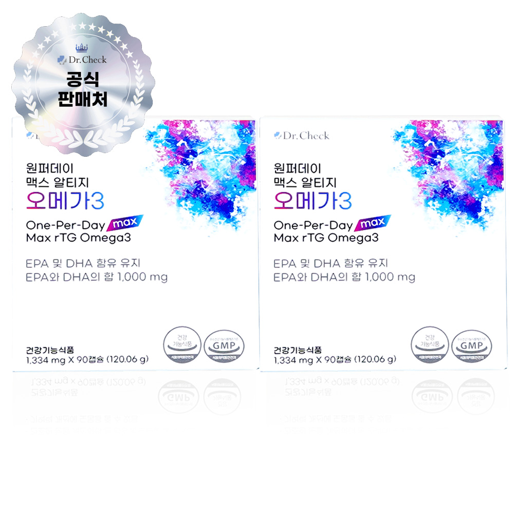 닥터체크 원퍼데이 맥스 알티지 오메가3 6개월 분 2박스