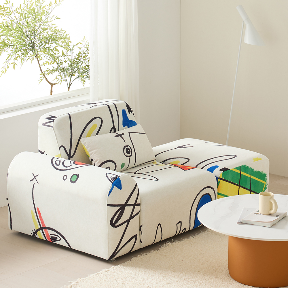 듀이 아트 1인용 쇼파 프리미엄 갤럭시 패브릭 모듈 소파 CL526