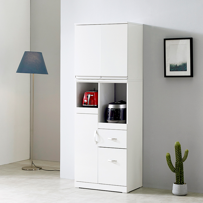 주방 수납장 다기능 렌지대 이렌지 콤보 도어상부장 팀버스리빙 (화이트)