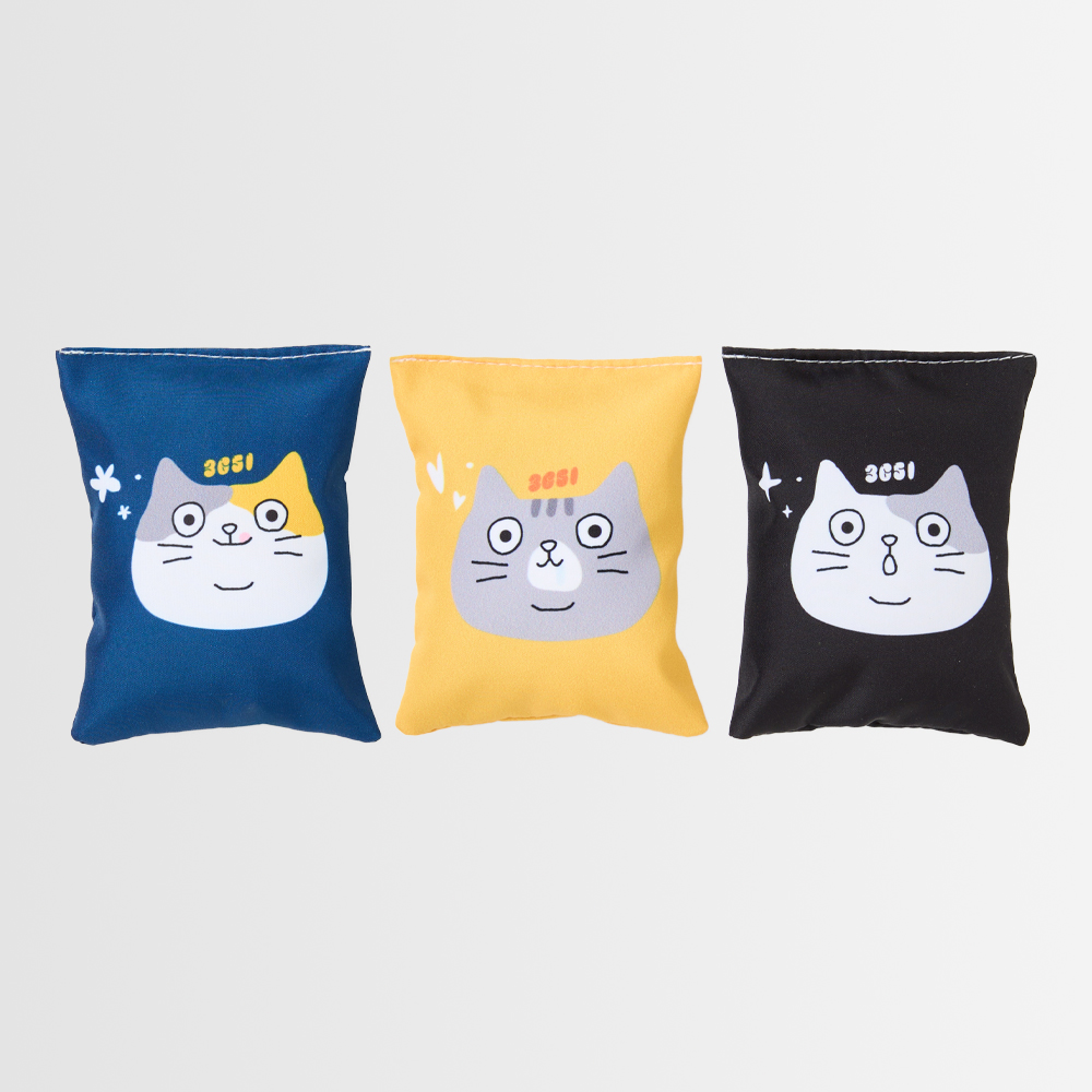 3651 팡팡 국내산 고양이 캣닢 쿠션 소형 미니 애착인형 제품 이미지