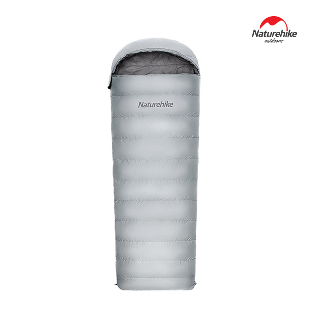 네이처하이크 RM40 후드 다운 & 코튼 침낭L 결합가능 라이트 그레이
