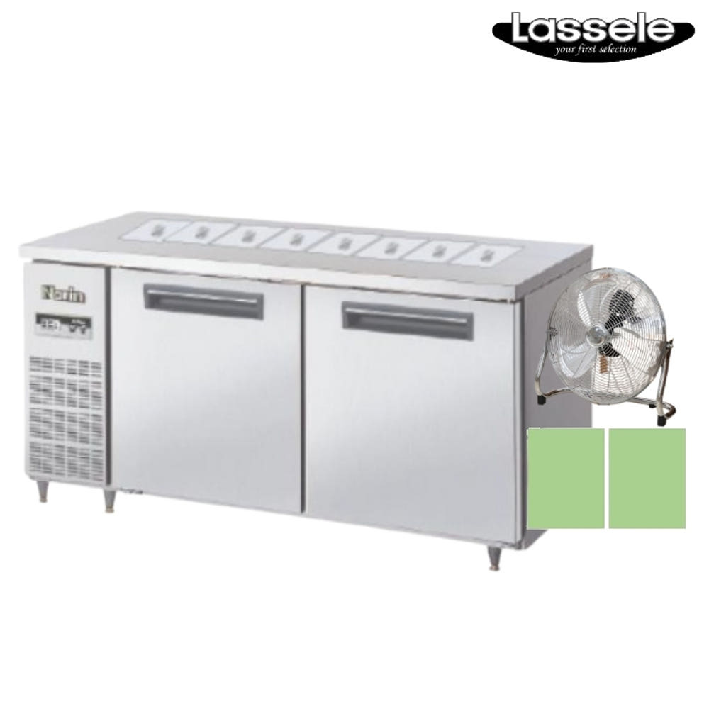 식당 반찬 8구 밧드테이블냉장고 1500 토핑냉장테이블 416L : 신일N위시웨이