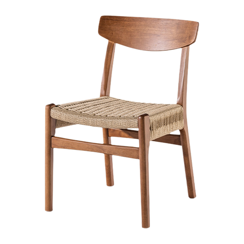 노르딕 라탄 라운드 원목 식탁 체어 Nordic Rattan Chair - 상세 이미지 2