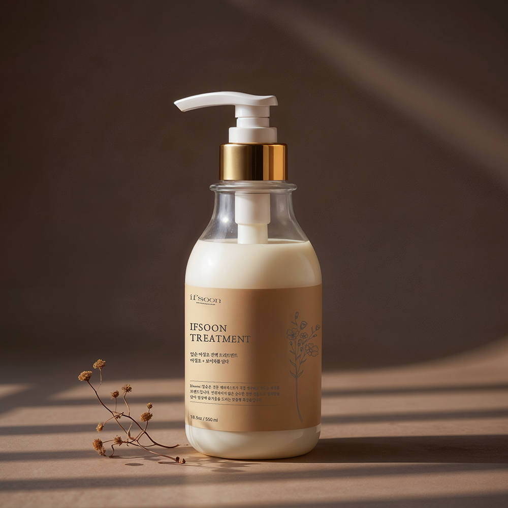 잎순 두피저자극 무실리콘 어성초 진액 헤어 트리트먼트 린스 물미역 단백질  500ml - 상품 이미지