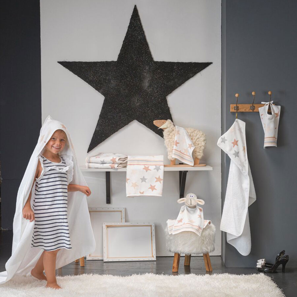 훼이라 별과스트라이프 페이스타월 25x25cm 독일직수입 먼지없는 프리미엄 손수건