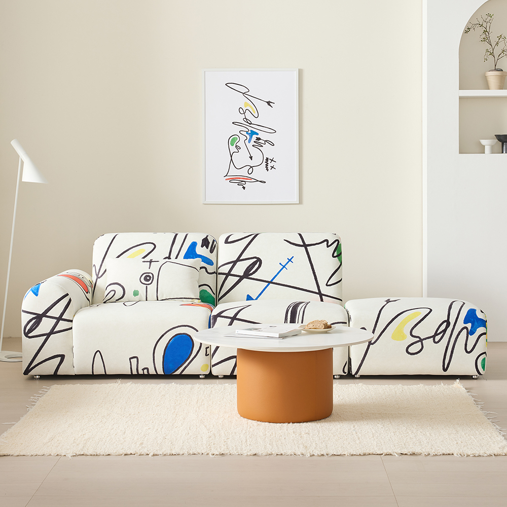 듀이 아트 1인용 쇼파 프리미엄 갤럭시 패브릭 모듈 소파 CL526