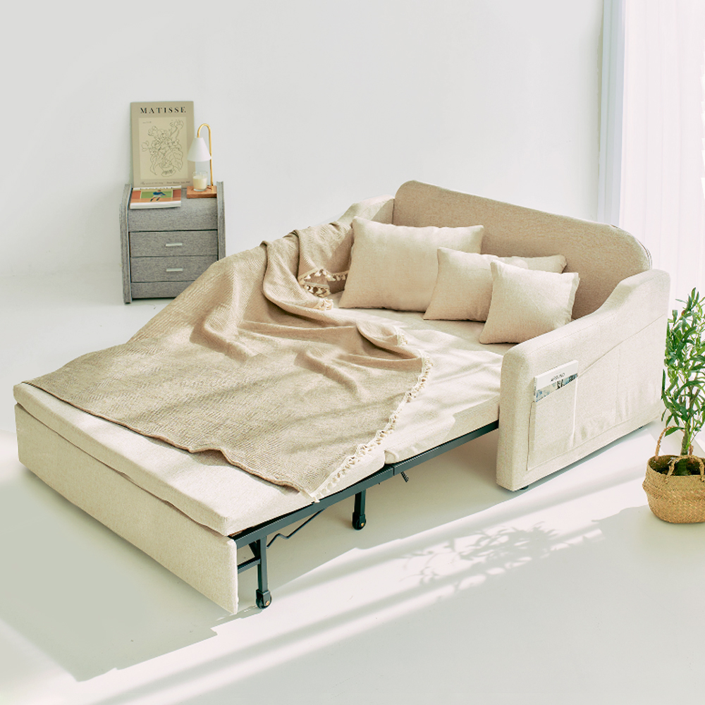 델브스 룩스 패브릭 1인용 컴팩트(810mm) 접이식 소파베드 쇼파 침대