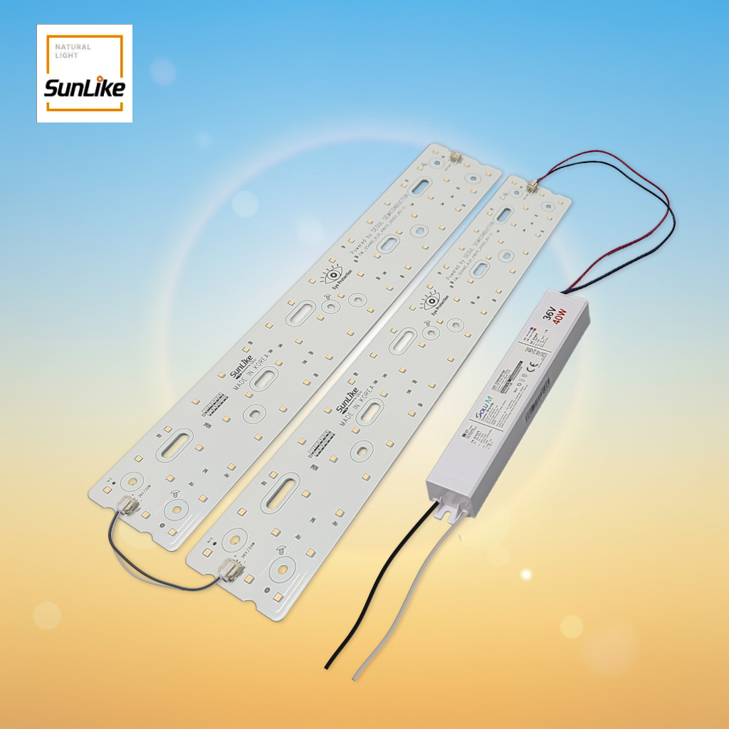 LED 모듈 방등 주방 60W 418x70 3장 교체 절연KS 솔루엠 안정기 썬라이크LED