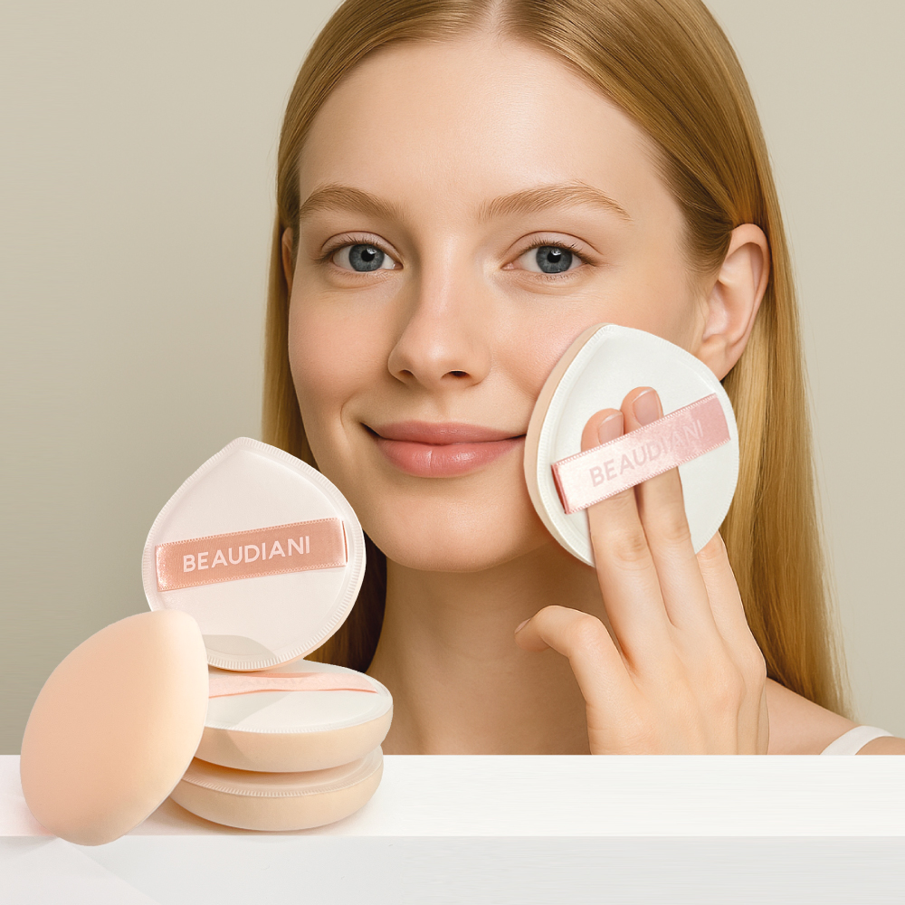 뷰디아니 대왕 모찌 밀착 퍼프 빅사이즈 루비셀 물방울 메이크업 화잘먹 퍼프 3개 이미지 2