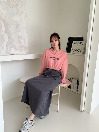 폼나나 Pomnana 오버핏 일자 롱 카고 롱건빵치마 데일리룩 스커트 - 메인 이미지