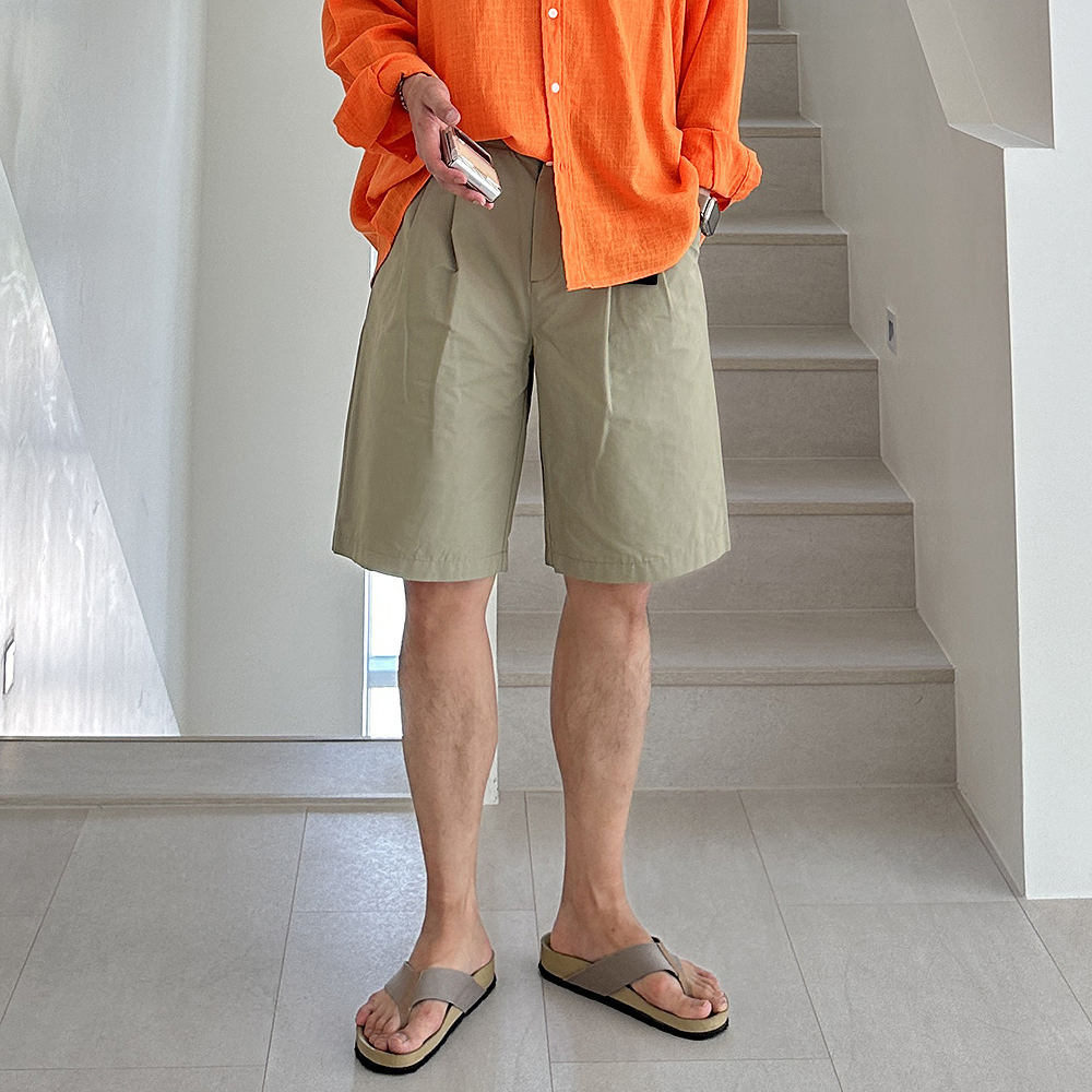 남자 반바지 면 버뮤다 반바지 밴딩 나일론 남자여름바지 - 상세 이미지 4