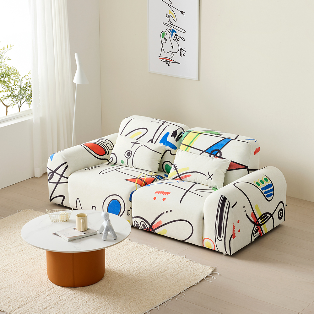 듀이 아트 3인용 쇼파 프리미엄 갤럭시 패브릭 모듈 소파 CL526