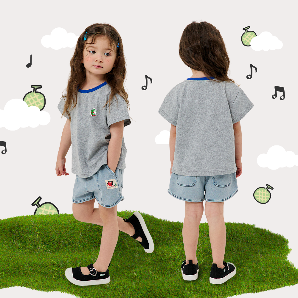 오우아스튜디오 아기 청반바지 여름 등원복 외출복 밴딩 스판 2color