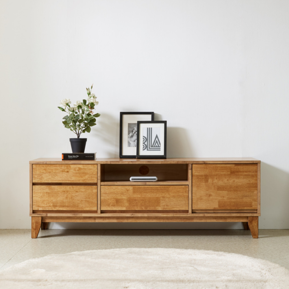 루 1500 고무나무거실장