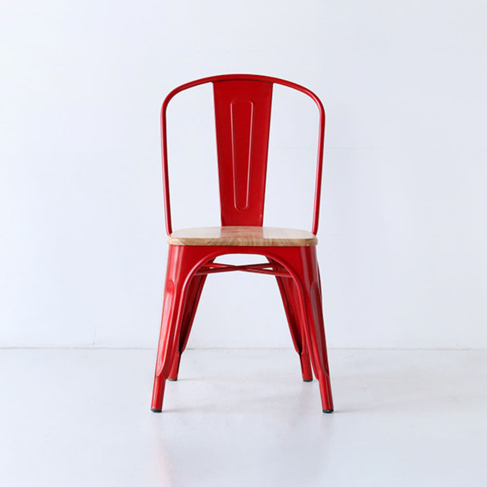 435 원목상판 빈티지의자 1027CW 레드 7054.6997 - 상품 이미지