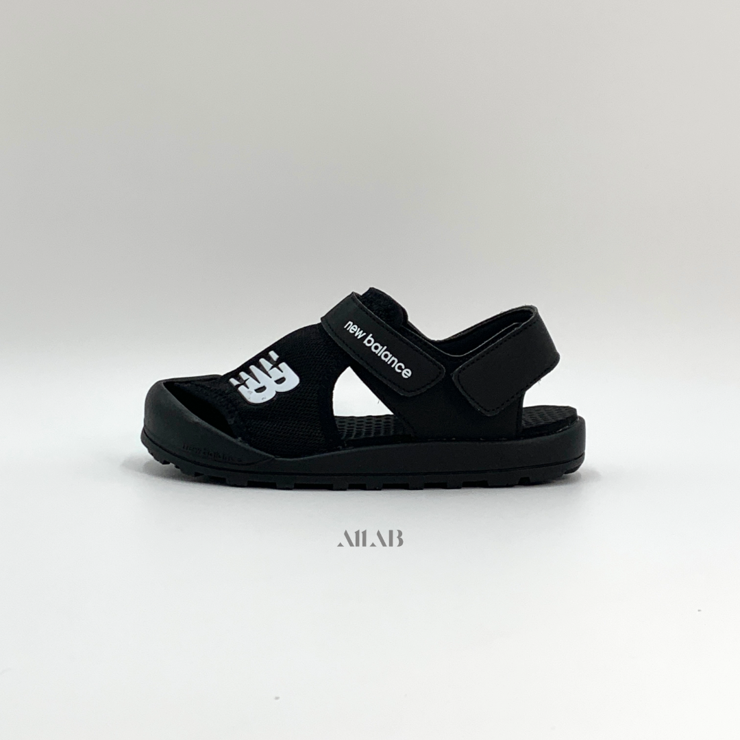 [오늘출발] 뉴발란스 키즈 샌들 아쿠아슈즈 아동 어린이 벨크로 찍찍이 끈없는 신발 블랙(8810), 200