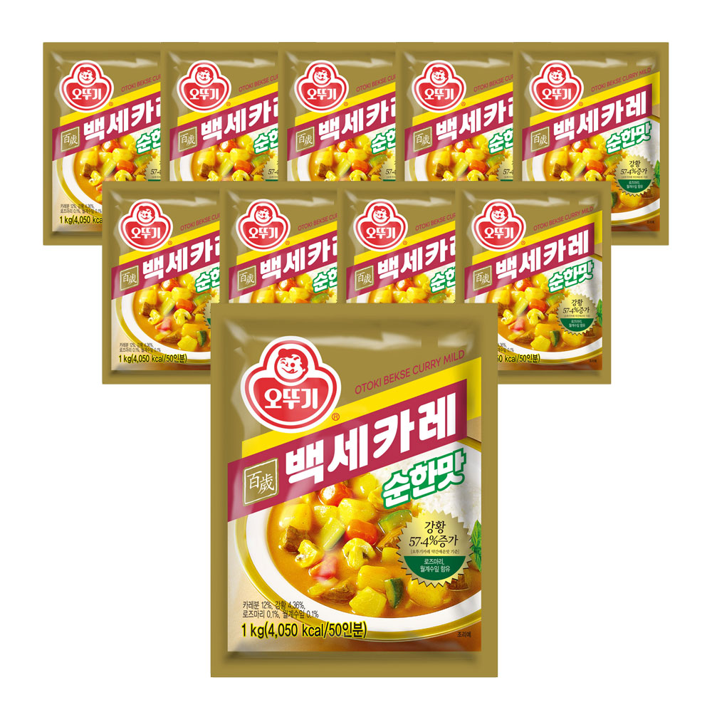 오뚜기 백세카레 순한맛, 1kg, 10개 - 상품 이미지