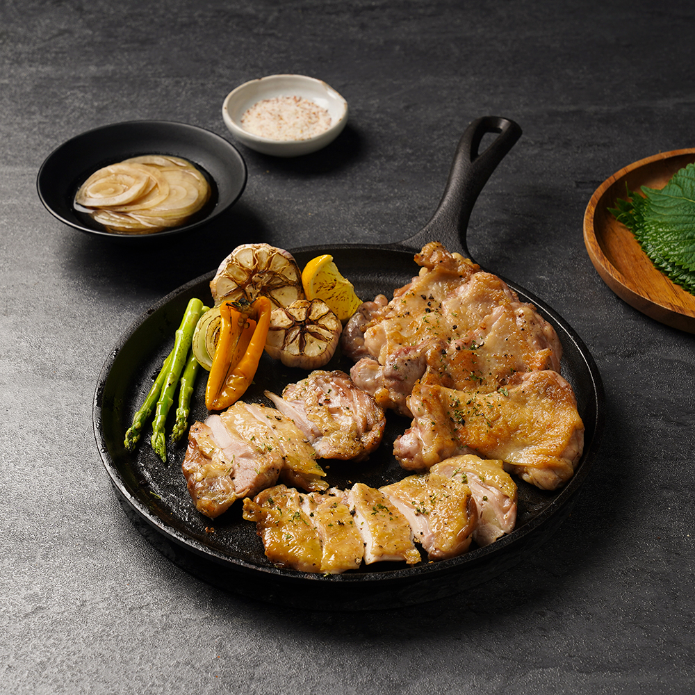 마들푸드 허브 닭갈비 1kg 치킨스테이크 국내산 닭다리살 숯불 캠핑 음식 이미지 4