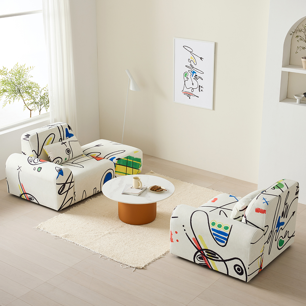 듀이 아트 3인용 쇼파 프리미엄 갤럭시 패브릭 모듈 소파 CL526