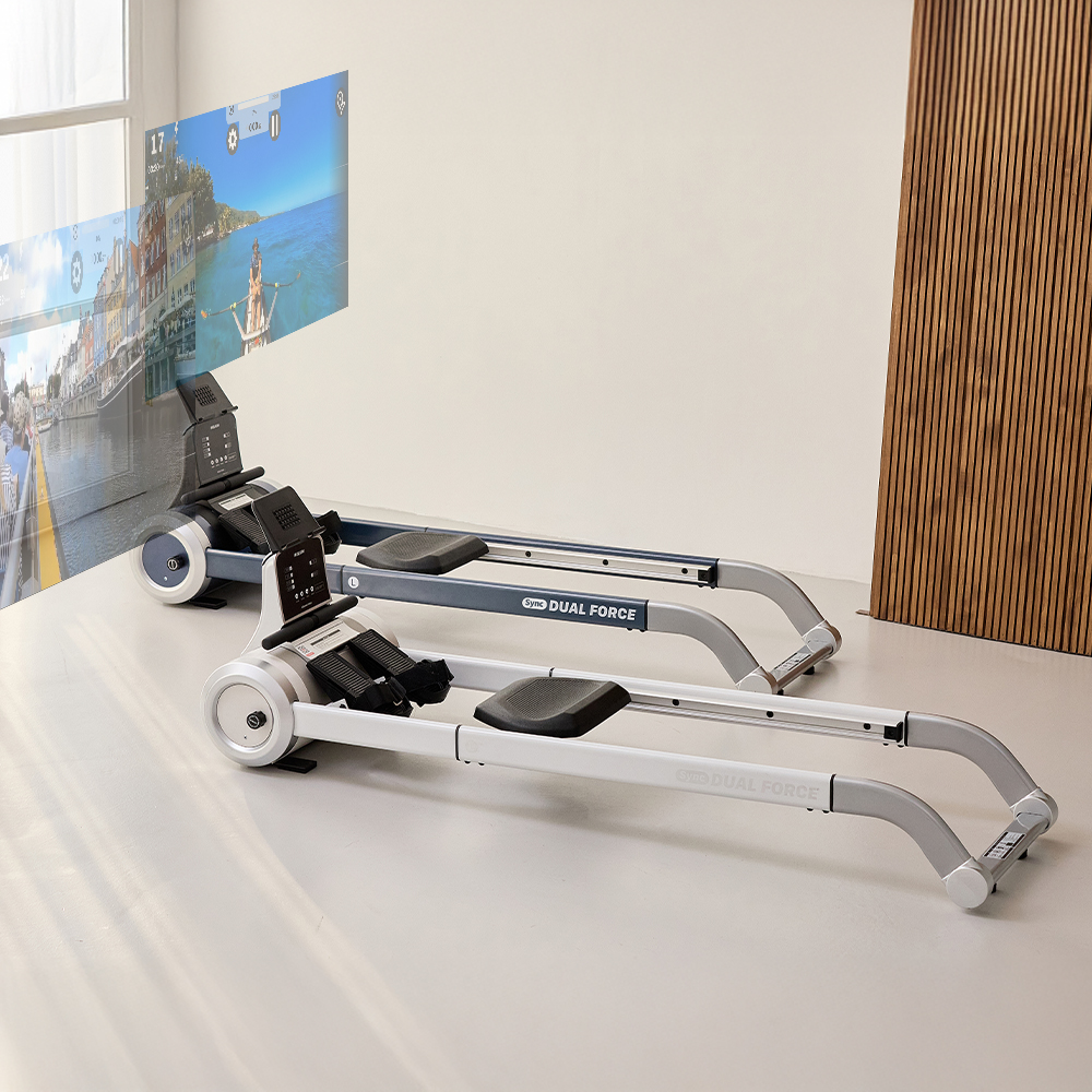 멜킨 로잉머신 싱크 듀얼포스 노젓기 전신 가정용 헬스장 유산소 게임 운동기구 조정 머신