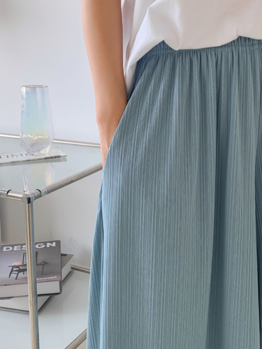 폼나나 Pomnana 오버핏 와이드 긴바지 찰랑훌 데일리 편한 팬츠 - 상세 이미지 2