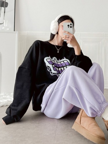 폼나나 Pomnana 오버핏 트레이닝 허리끈 통핀탁조거 여름 가을 팬츠 - 상품 이미지