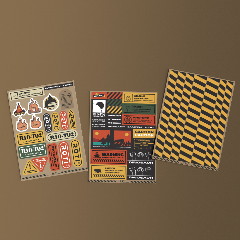 로티캠프 캠핑스티커 노트북 캐리어 방수 스티커1 1ea