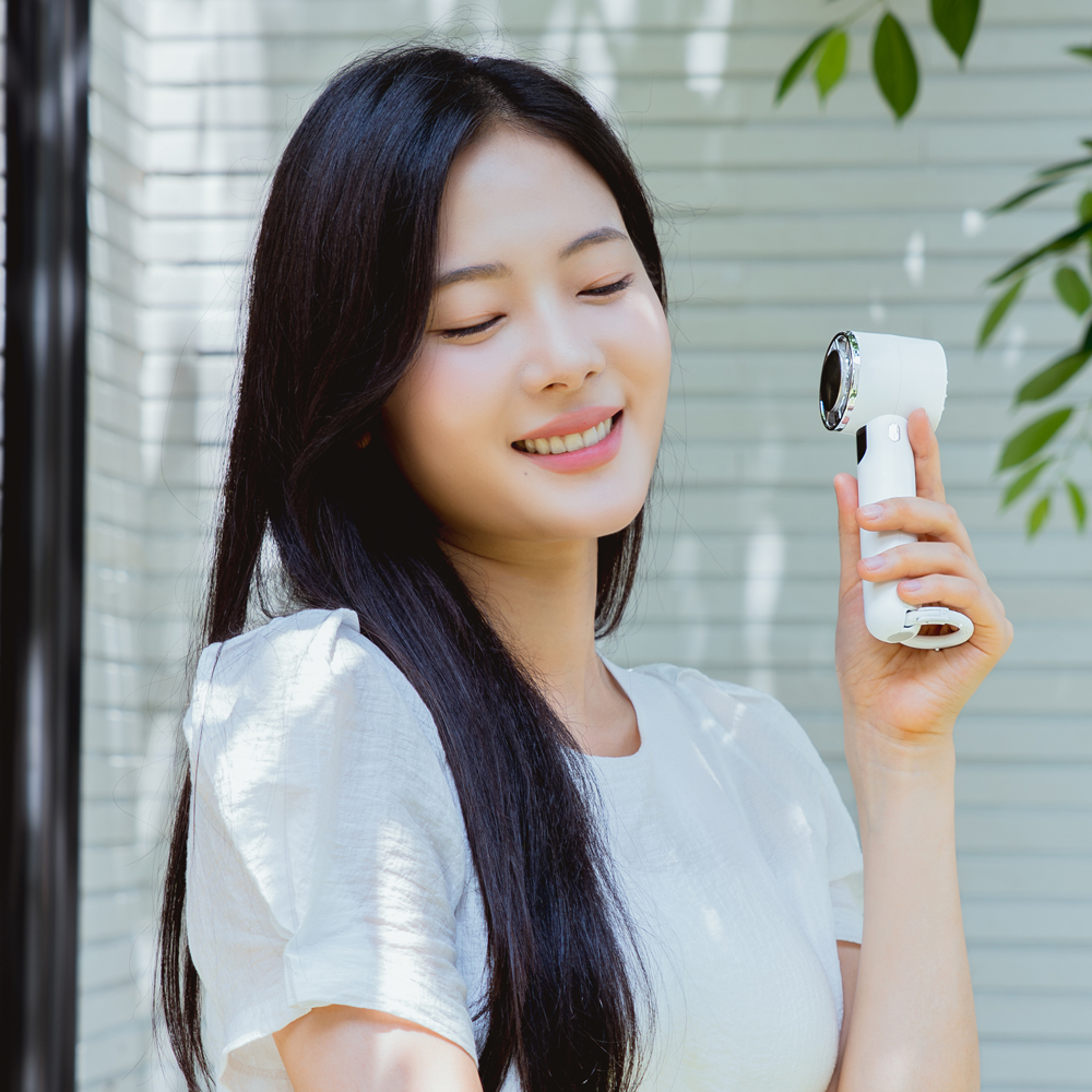 휴대용 무선 냉각 선풍기 미니 쿨링팬 손풍기 탁상용 고리형 에어릿 프로쿨 블랙 - 상세 이미지 4