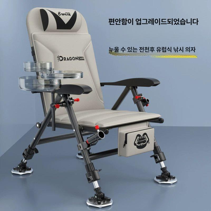 접이식 낚시의자 소좌대 소형 바다 의자 휴대용 더블 캐노피 세트-샌드옐로우 - 상세 이미지 2