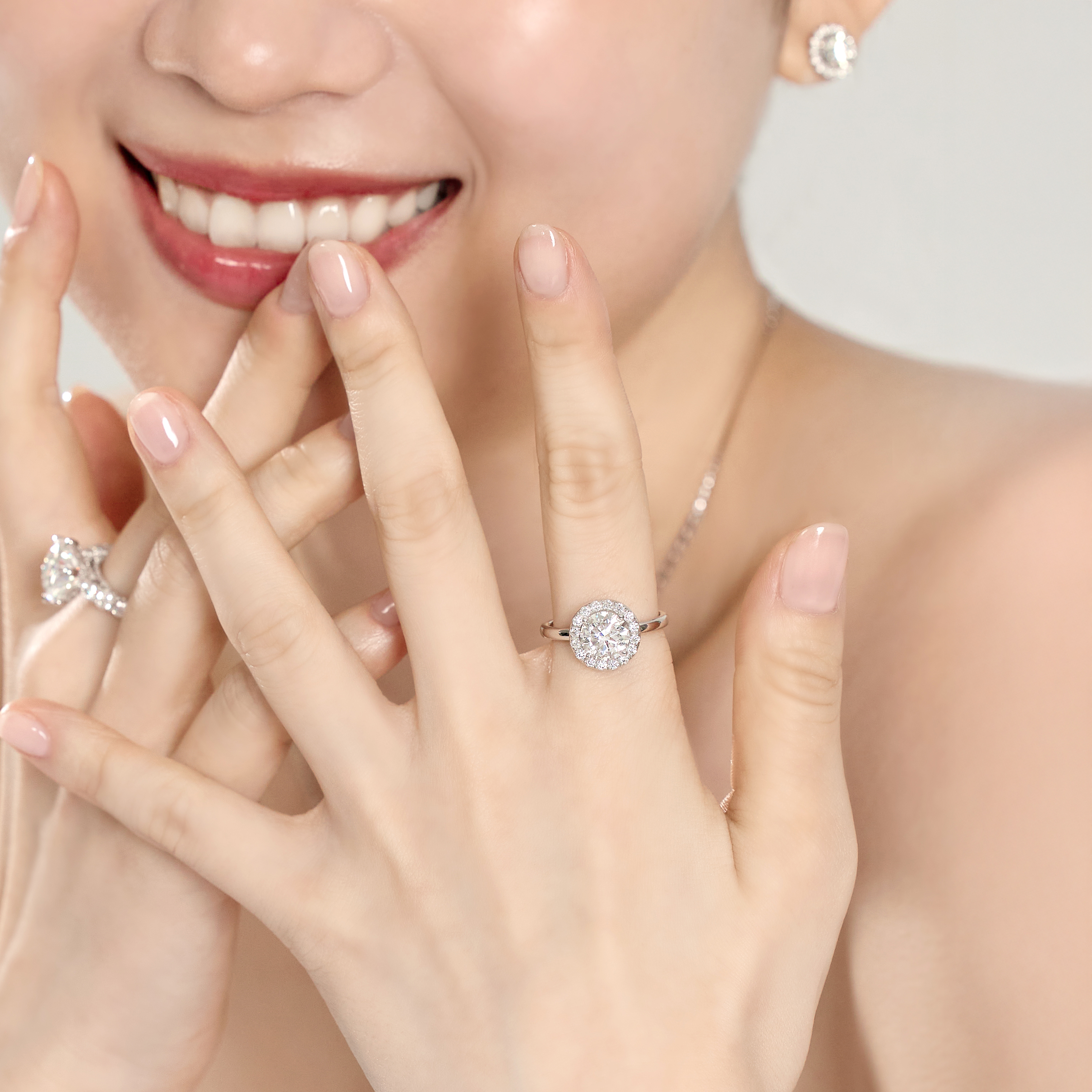 랩다이아 반지 헤일로 1캐럿 2캐럿 랩다이아몬드 IGI 14k 18k - 상세 이미지 5