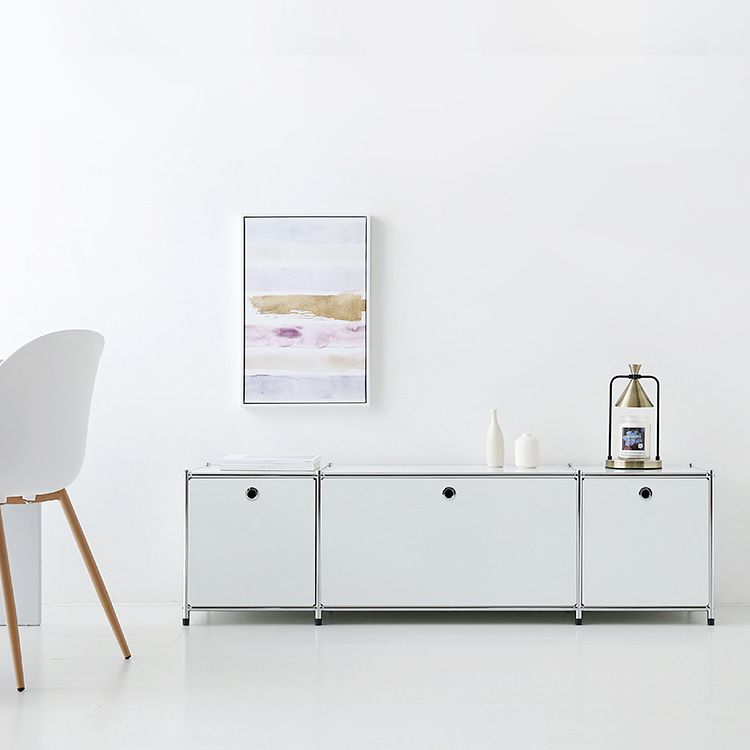 심플리 1x3 수납장 3문 BC015 1525x400x445mm, 1단, 화이트 3221.7820 - 상세 이미지 4