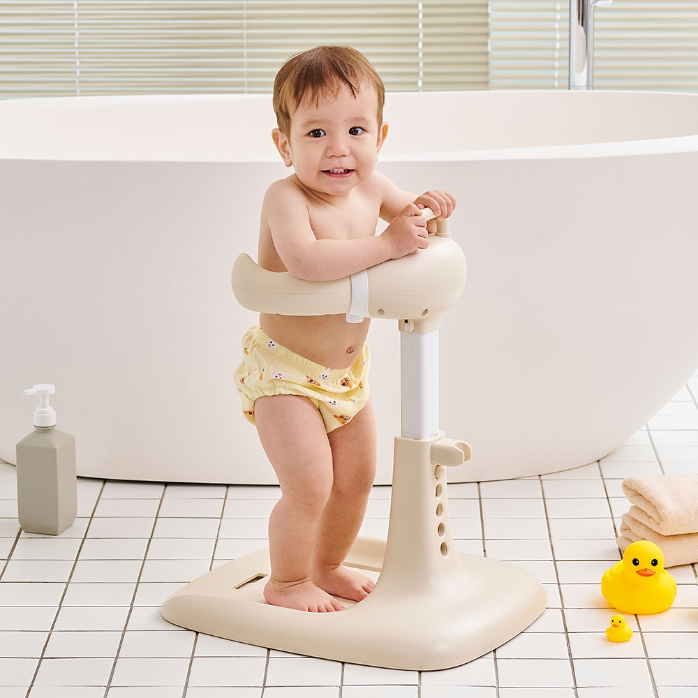 퍼기 안심 안전바 접이식 샤워 목욕핸들 워시핸들 아기비데 기저귀갈이대 크림 베이지