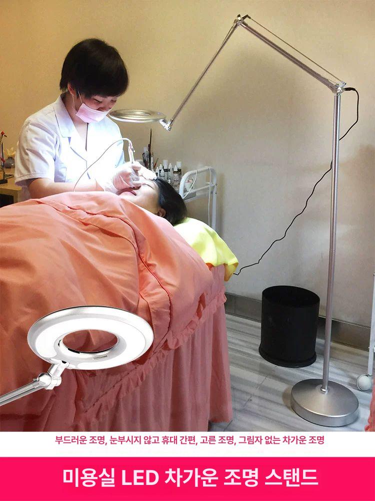 네일 조명 미용 인테리어 테이블 시술 메이크업 타투샵 8W 실버 버튼 비조광 - 상세 이미지 4