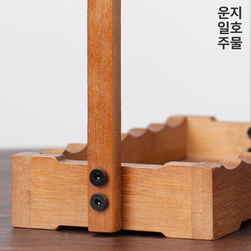 붓걸이대 서예세트 문방사우 세트 걸이대 서예붓 홀더 보관 탁상 난목 수납 펜걸이 10핀 - 상세 이미지 3